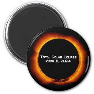 Aimant Éclipse solaire totale 2024