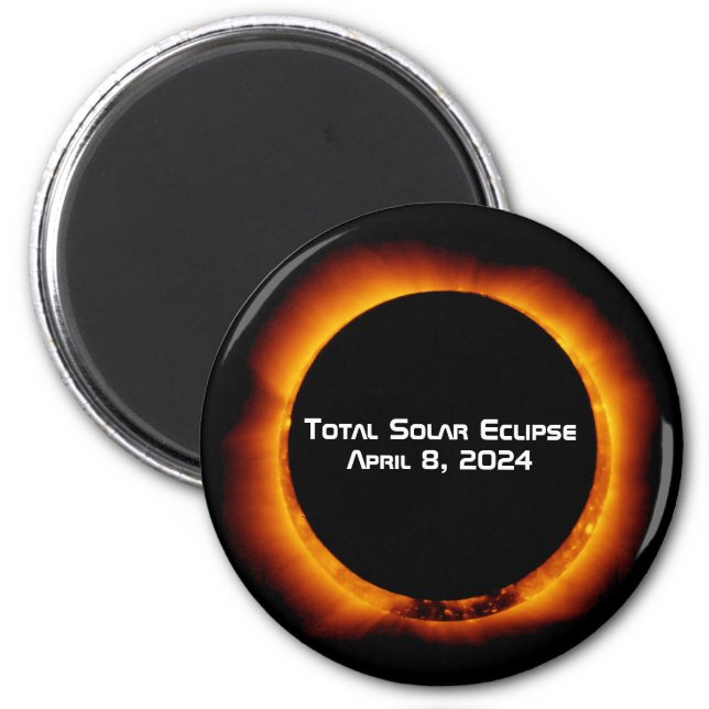 Aimant Éclipse solaire totale 2024 (Devant)