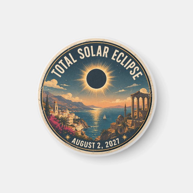 Aimant Éclipse solaire totale 2027  (Devant)
