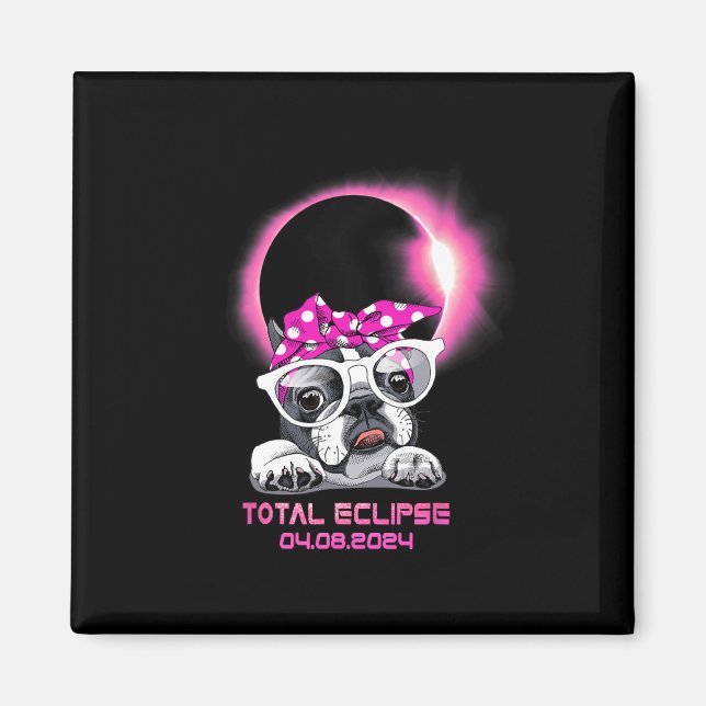 Aimant Éclipse solaire totale 8 avril 2024 3 (Devant)