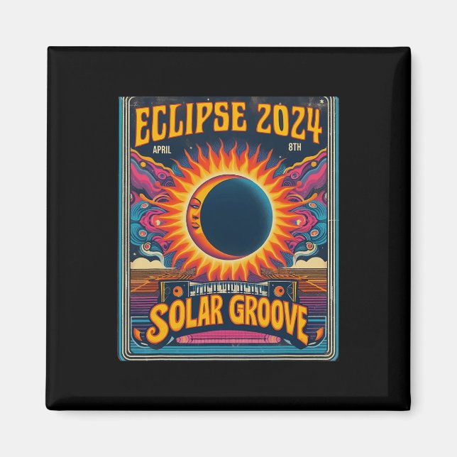 Aimant Éclipse solaire totale 8 avril 2024 Nord (Devant)