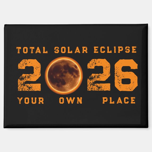 Aimant Éclipse solaire totale du 12 août 2026 (Recto)