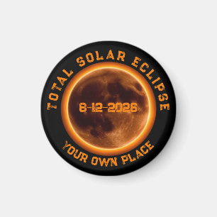 Aimant Éclipse solaire totale du 12 août 2026