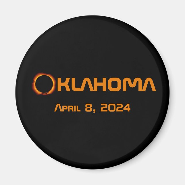 Aimant Éclipse solaire totale en Oklahoma 2024  (Devant)
