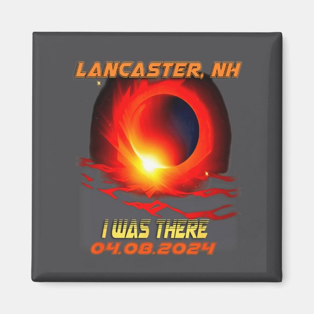 Aimant Éclipse solaire totale j'étais là Lancaster New Ha (Devant)