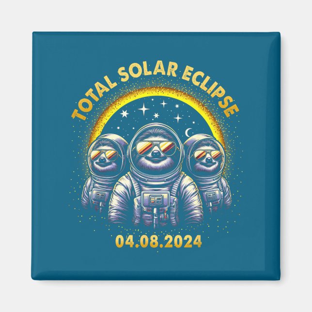 Aimant Éclipse solaire totale mignonne 04 08 (Devant)