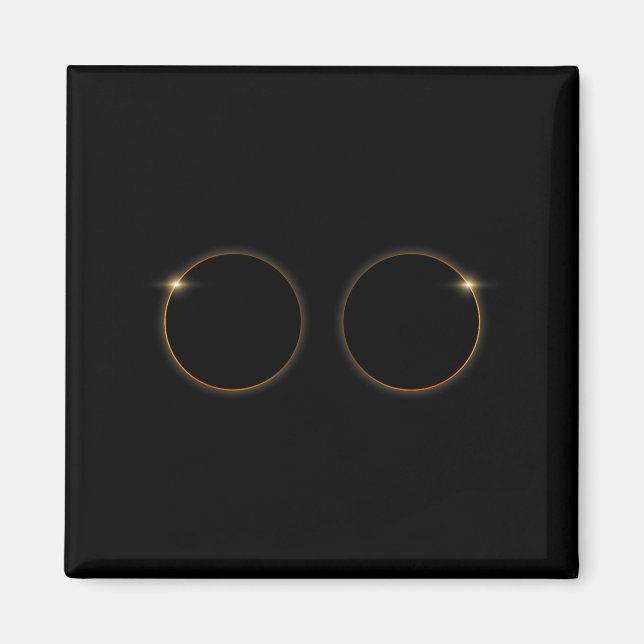 Aimant Éclipse solaire totale Totalité Illustration d'avr (Devant)