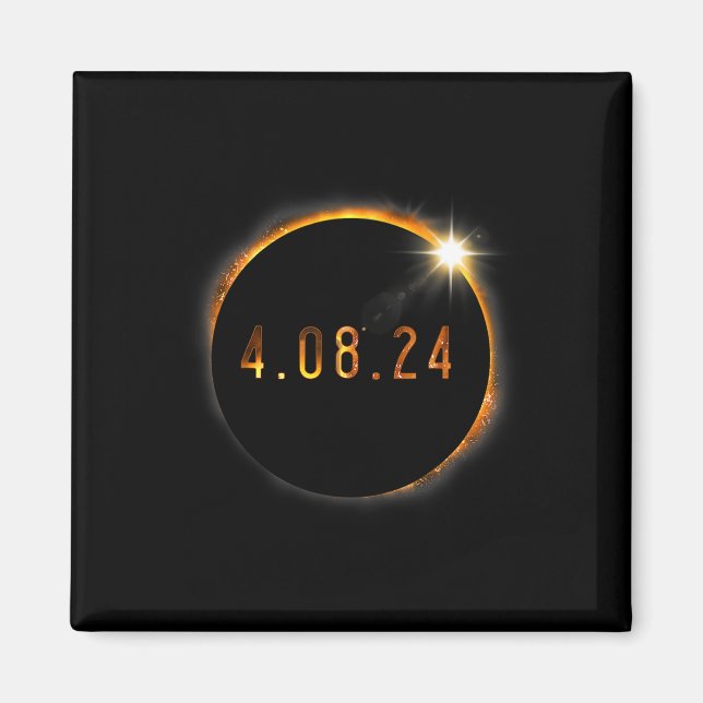 Aimant Éclipse solaire Totalité américaine Printemps 4082 (Devant)