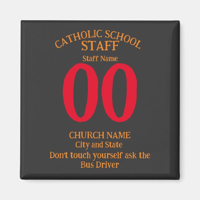Aimant École catholique Ne vous touchez pas (Devant)