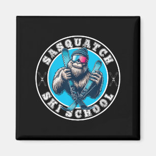 Aimant École de ski Sasquatch Bigfoot drôle de ski