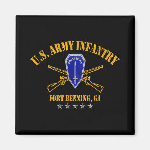 Aimant École d'infanterie Fort Benning Vétéran patriotiqu