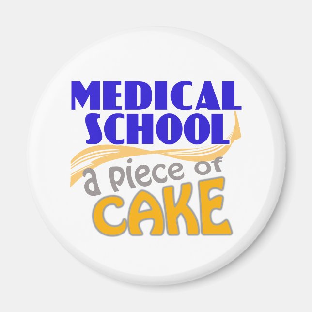 Aimant École Médicale - Morceau de gâteau (Devant)