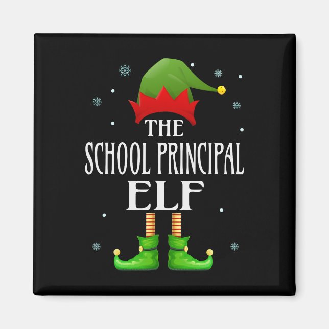 Aimant École Principal Elf Xmas Fundy Famille Corresponda (Devant)