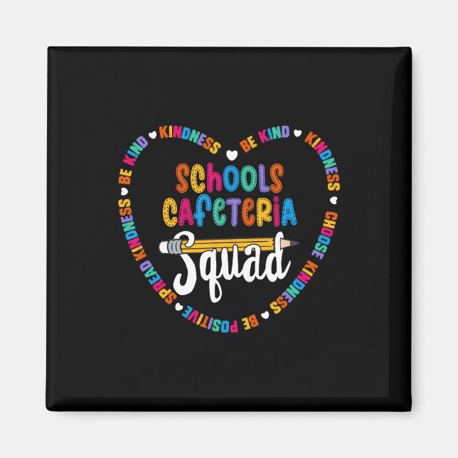 Aimant Écoles Cafétéria Squad Ck À L'École Heureux Premie (Devant)