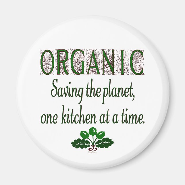 Aimant Économie biologique Saving Planet Cuisine Saying M (Devant)