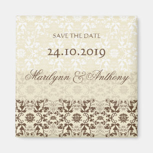 Aimant Économies de café de dentelle de remous de damas