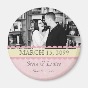 Aimant Économies de mariage de rose et de citron le cadre