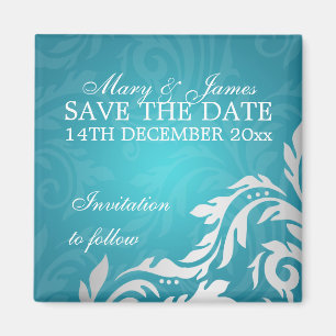 Aimant Économies élégantes le bleu tourbillonnant d'Aq