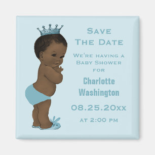Aimant Économies ethniques vintages de prince baby showe