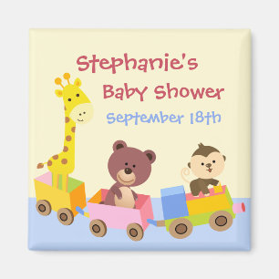 Aimant Économies mignonnes de train de jouet d'animaux