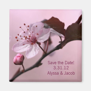 Aimant Économies personnalisables de fleurs de cerisier