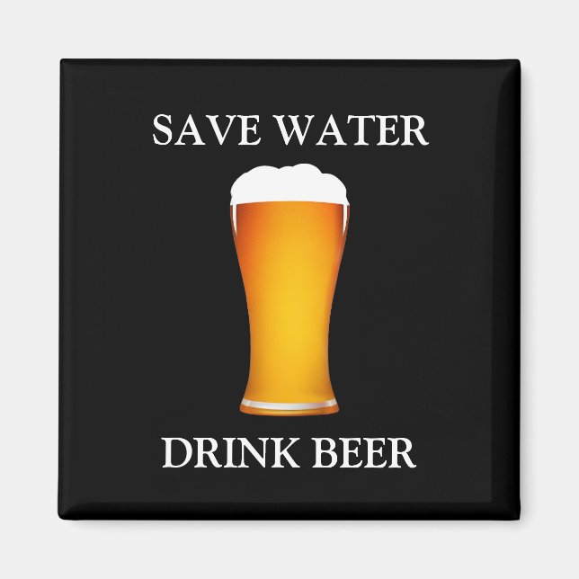 Aimant Économisez de la bière à boire (Devant)