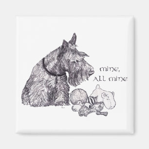Aimant Écossais curieux Terrier Mien, tout Mien