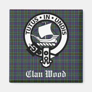 Aimant Ecosse Clan Wood Crest & Tartan