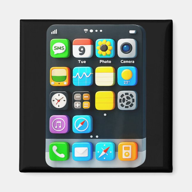 Aimant Écran de téléphone portable Smartphone Application (Devant)