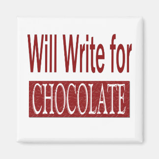 Aimant Écrira pour un cadeau de chocolat pour les écrivai
