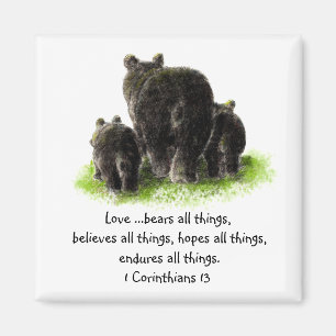 Aimant Écriture 1 Corinthiens 13:4 L'amour est