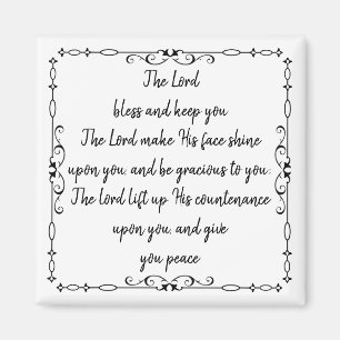 Aimant Écriture biblique Aaron Bénédiction Numb 6:24-26