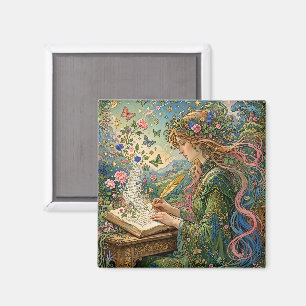Aimant Écriture du monde Art nouveau