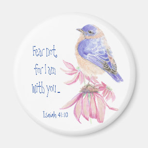 Aimant Écriture Inspirationnelle Isaïe 40:10 Bluebird