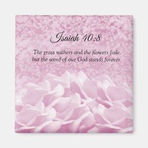 Aimant Écriture rose Roses Verse Isaiah