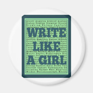 Aimant Écrivez comme un paon de fille