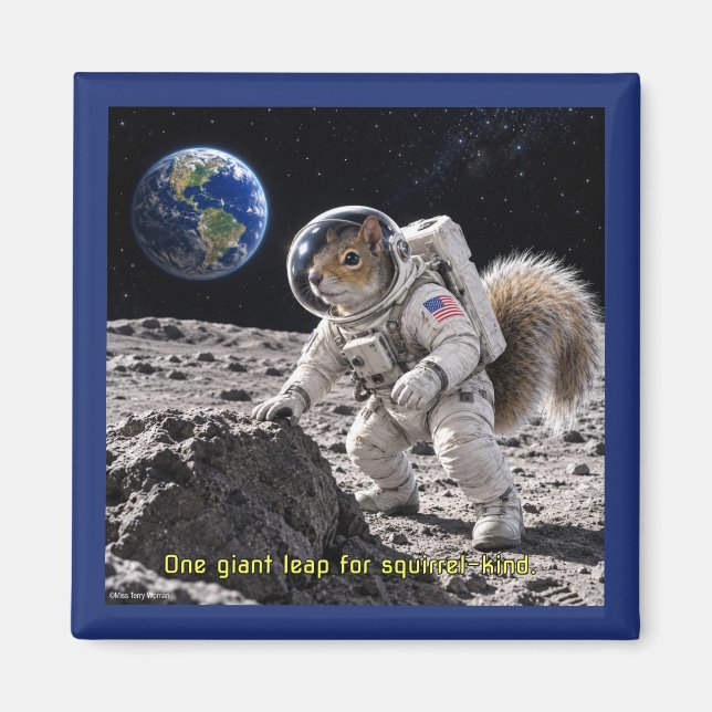 Aimant Écureuil dans l'espace (Devant)