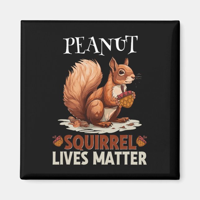 Aimant Écureuil d'arachide mignonne Vit Animaux sauvages  (Devant)