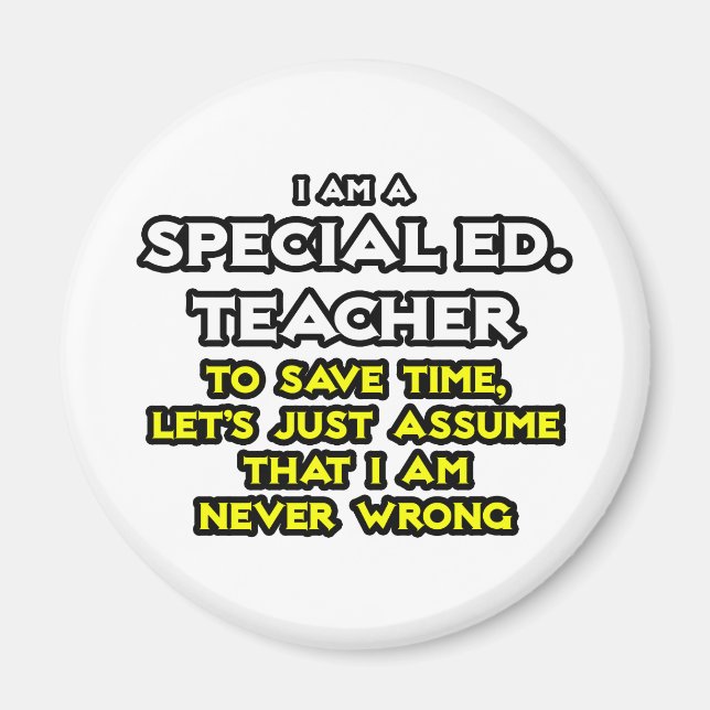 Aimant Ed spécial. Professeur... Je Ne Me Trompe Jamais (Devant)