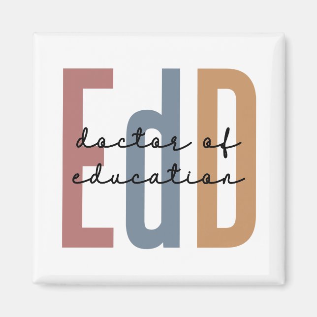 Aimant EdD Docteur En Éducation (Devant)