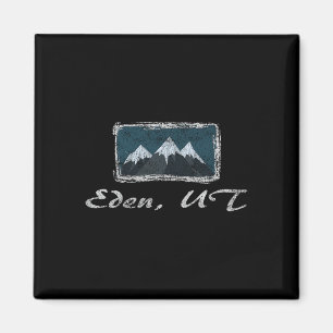 Aimant Eden Vintage Utah Fun de ski en hiver