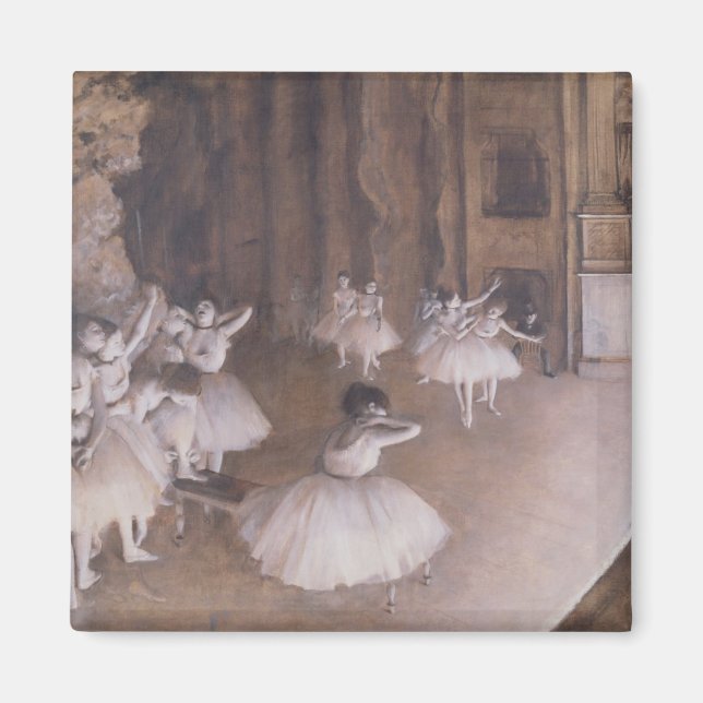 Aimant Edgar Degas | Ballet Rehearsal on the Stage, 1874 (Devant)