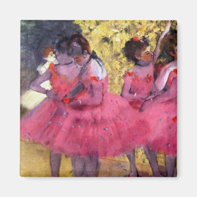 Aimant Edgar Degas - Danseurs en rose entre les scènes (Devant)