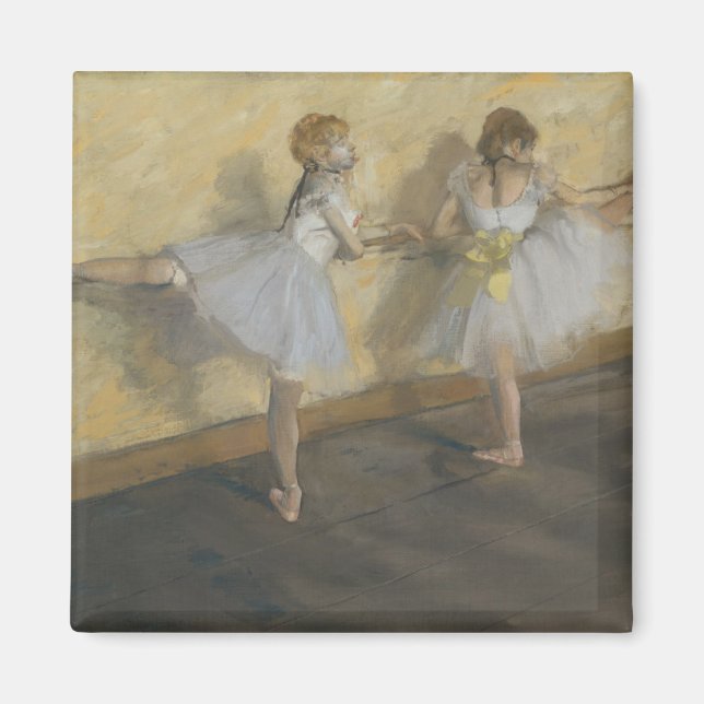Aimant Edgar Degas | Danseurs Pratiquant au Barre (Devant)
