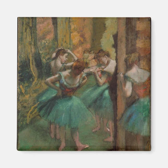 Aimant Edgar Degas Danseurs rose et vert (Devant)