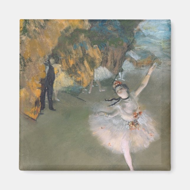 Aimant Edgar Degas | L'étoile ou la danseuse sur scène (Devant)