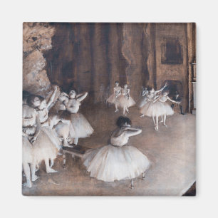 Aimant Edgar Degas - Répétition de ballet sur scène