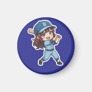 Aimant Édition Chibi Baseball - Puissant Swing
