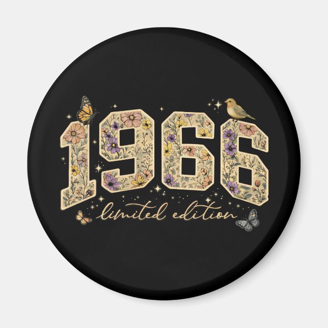 Aimant Édition limitée 60e anniversaire Floral 1966 (Devant)