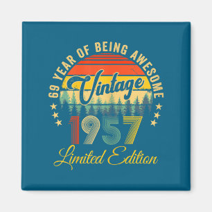 Aimant Édition limitée vintage 1957 69 ans 69e anniversai
